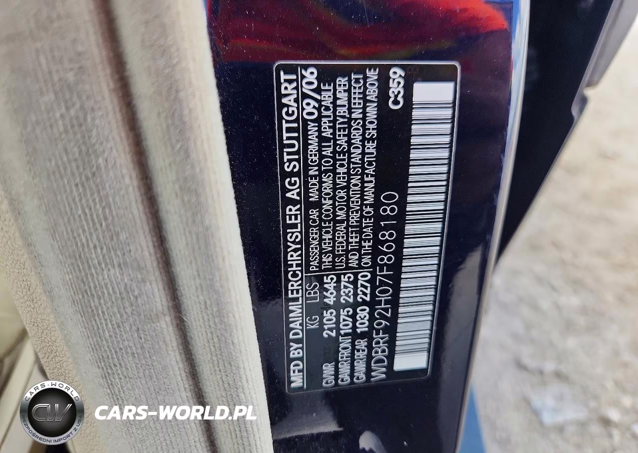 2007 Mercedes-Benz C 280 4Matic VIN:WDBRF92H07F868180 - 13