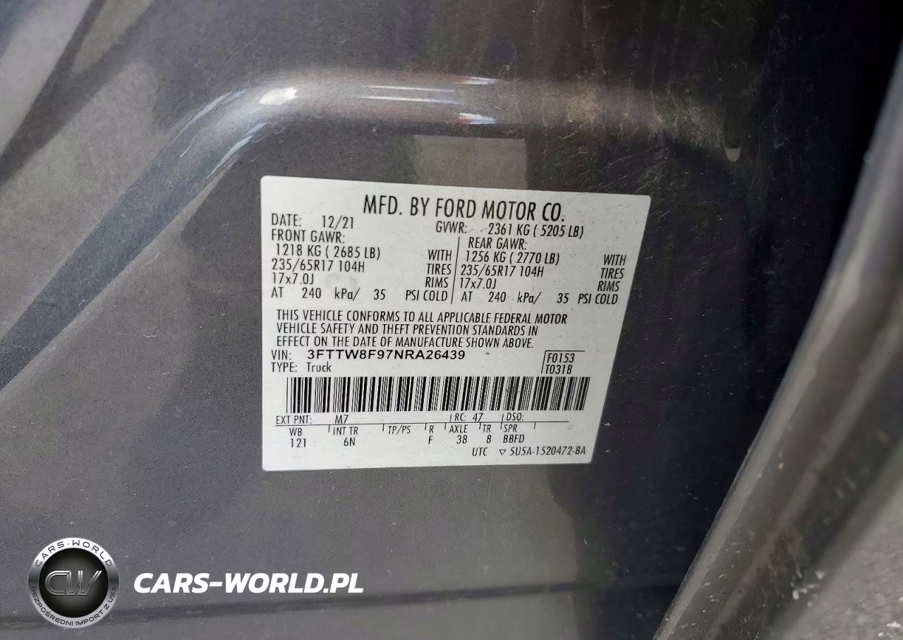 2022 Ford Maverick VIN:3FTTW8F97NRA26439 - 12