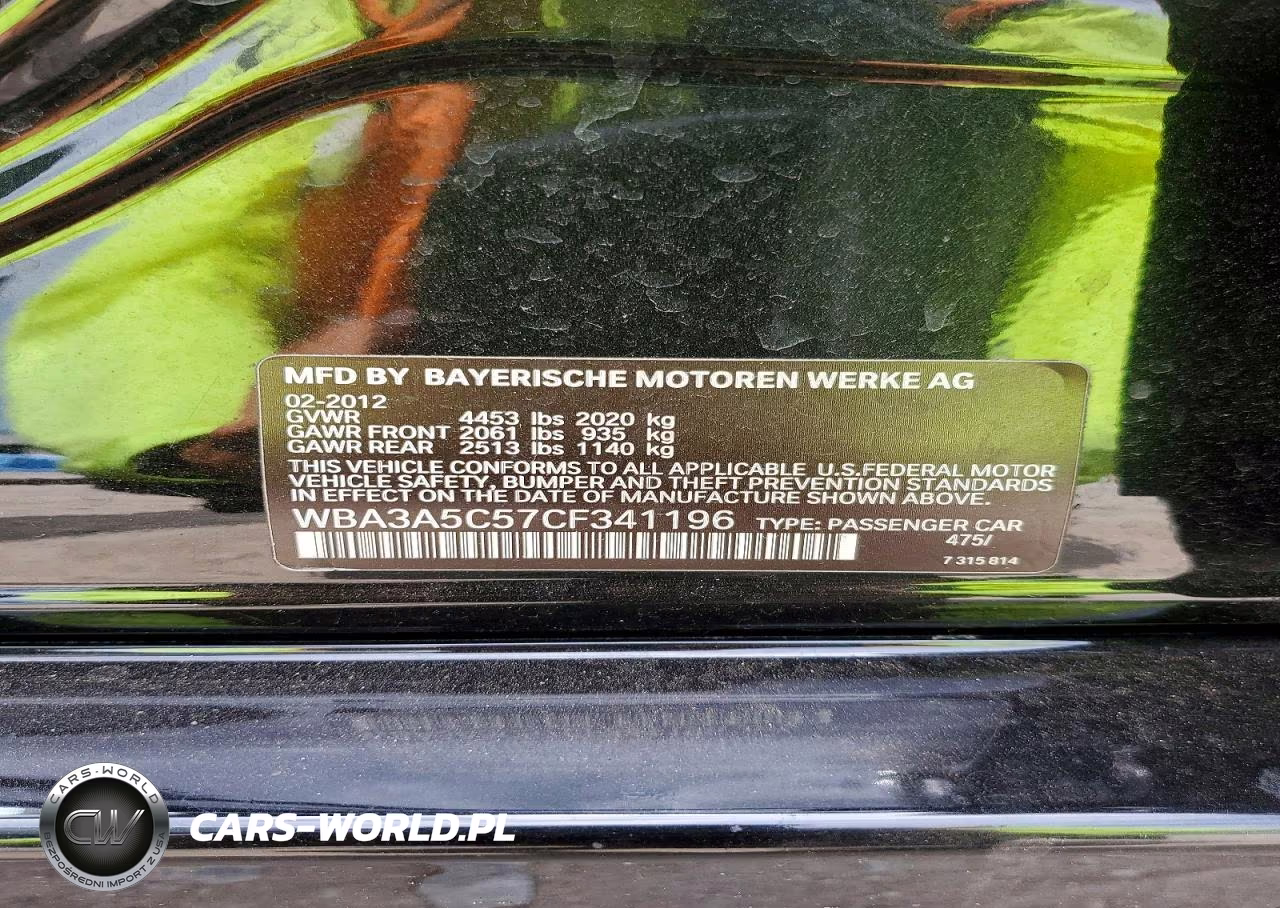 2012 BMW 328 I VIN:WBA3A5C57CF341196 - 12