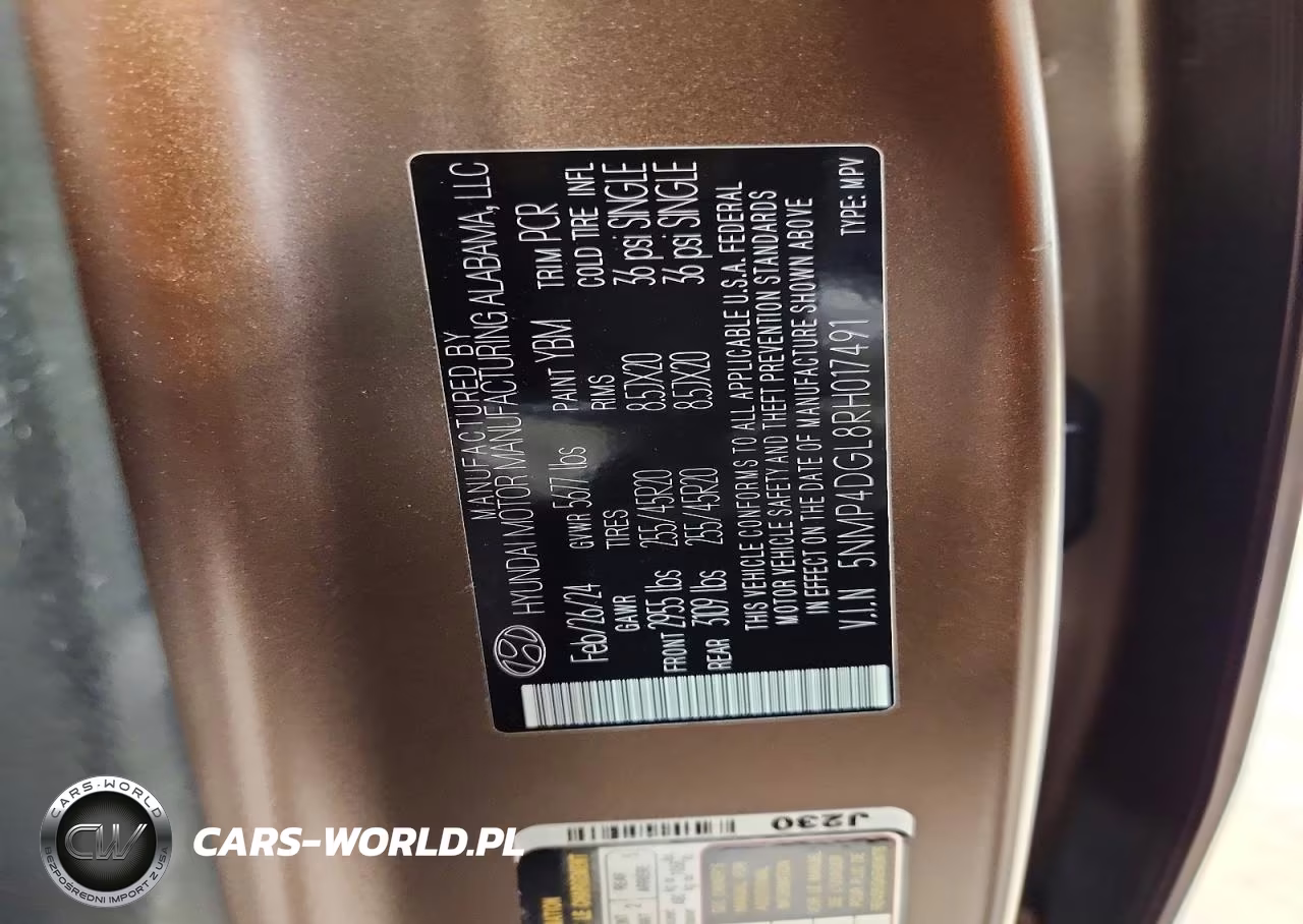 2024 Hyundai Santa Fe Limited VIN:5NMP4DGL8RH017491 - 13