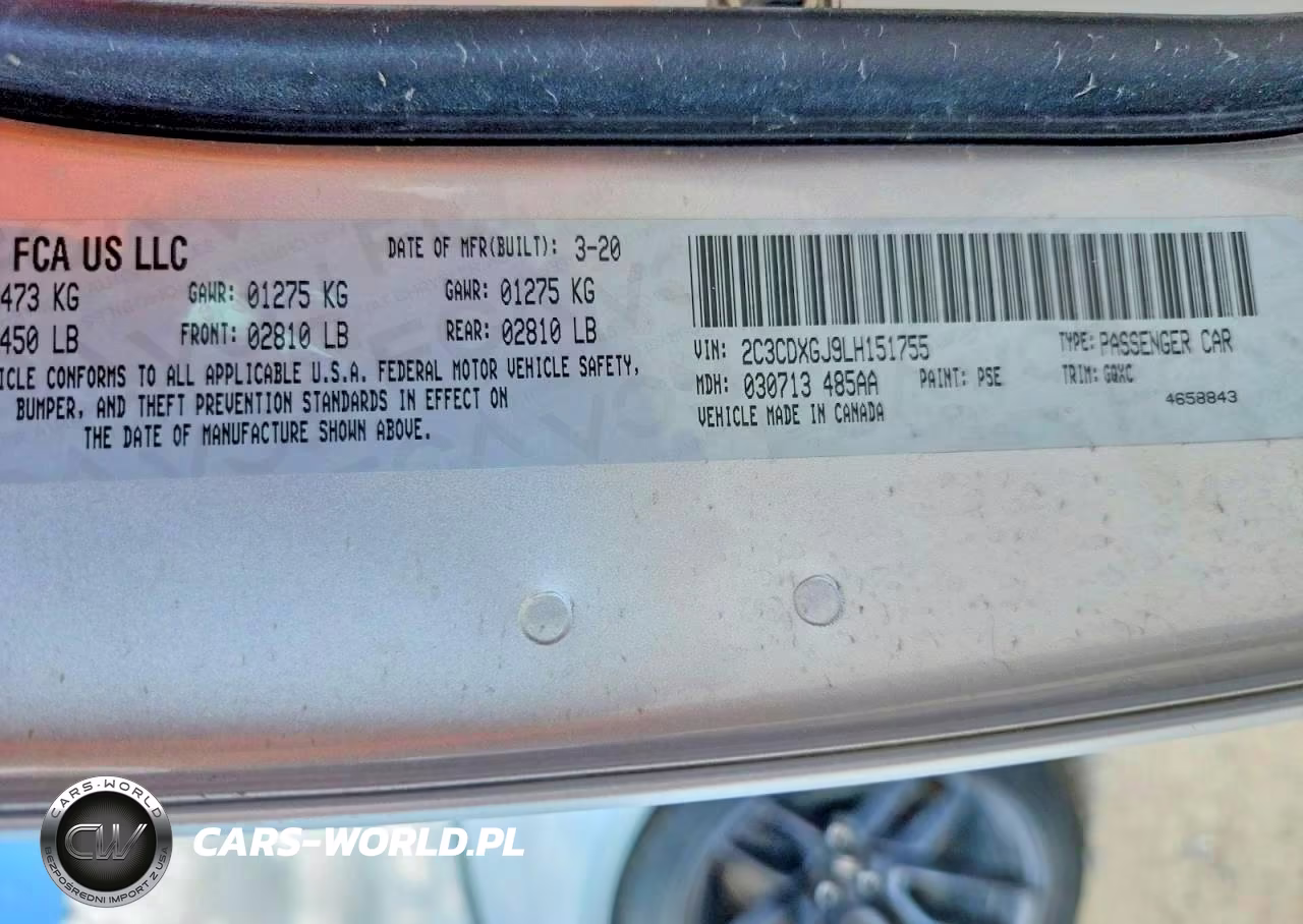 2020 Dodge Charger VIN:2C3CDXGJ9LH151755 - 12