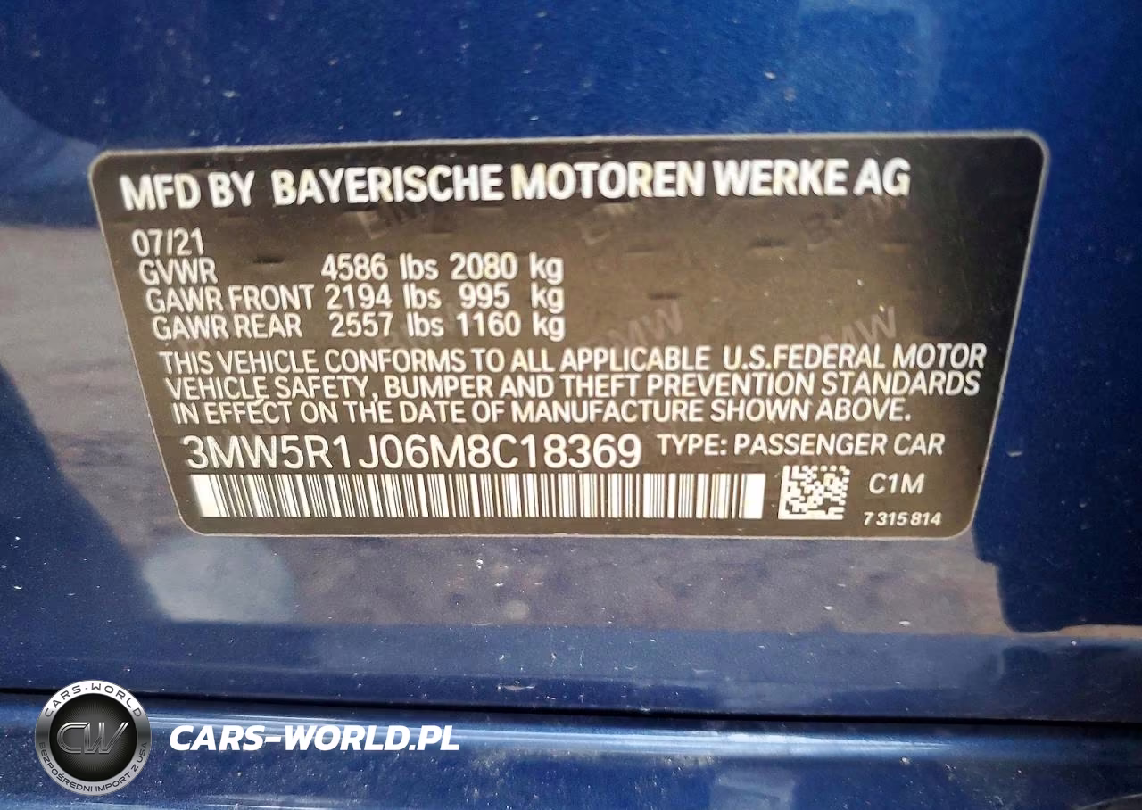 2021 BMW 330I xDrive 4Dr Awd VIN:3MW5R1J06M8C18369 - 12