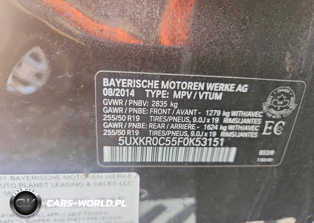 2015 BMW X5 xDrive35I VIN:5UXKR0C55F0K53151 - 14