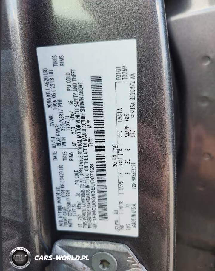 2014 Ford Escape VIN:1FMCU0GX3EUD07128 - 13