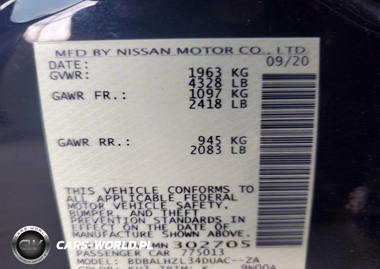 2021 Nissan Altima Sv VIN:1N4BL4DV7MN302705 - 12