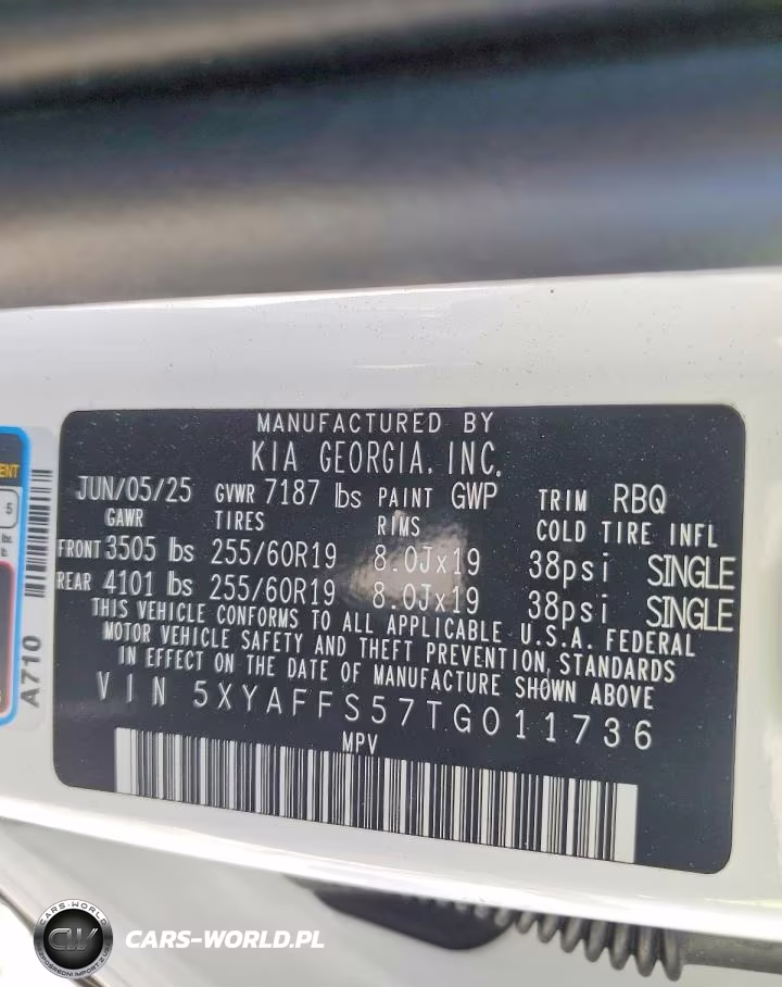2026 Kia Ev9 Wind VIN:5XYAFFS57TG011736 - 12