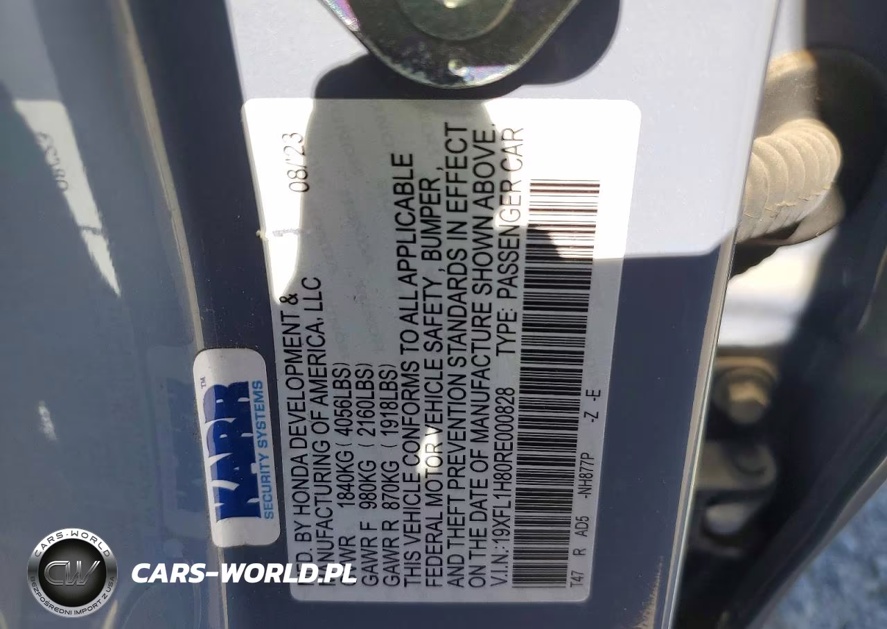 2024 Honda Civic Sport Touring VIN:19XFL1H80RE000828 - 13