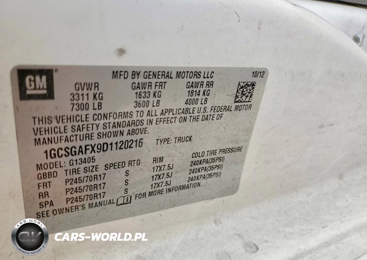 2013 Chevrolet Express 1500 Cargo Delivery Van VIN:1GCSGAFX9D1120216 - 13