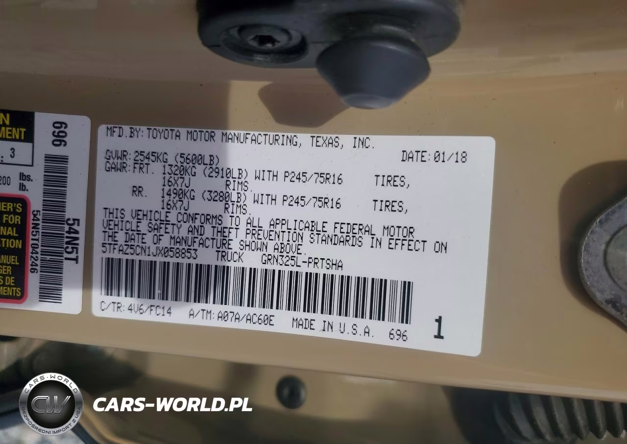 2018 Toyota Tacoma Sr5 V6 VIN:5TFAZ5CN1JX058853 - 13