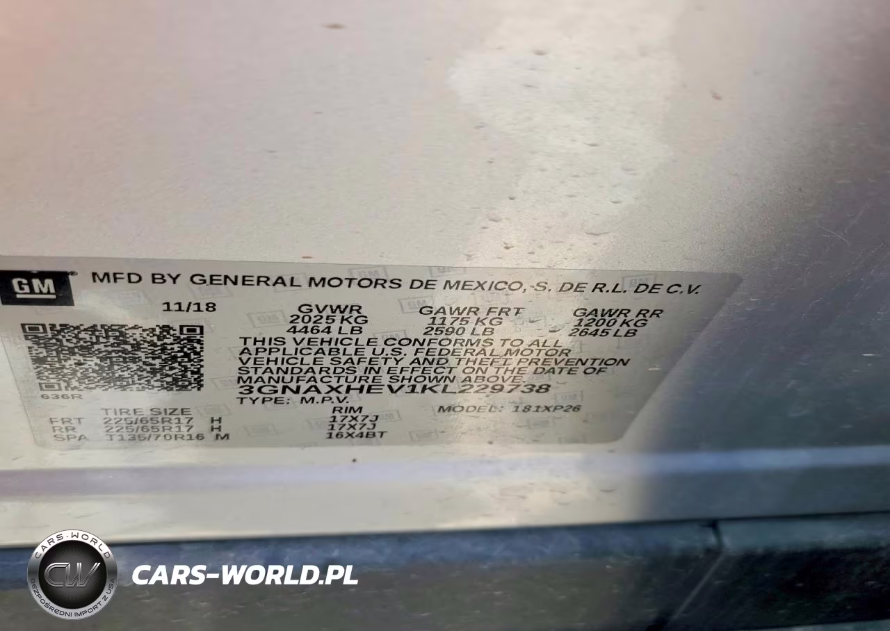 2019 Chevrolet Equinox Ls VIN:3GNAXHEV1KL229738 - 13