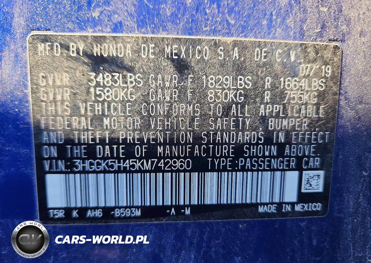 2019 Honda Fit Lx VIN:3HGGK5H45KM742960 - 12