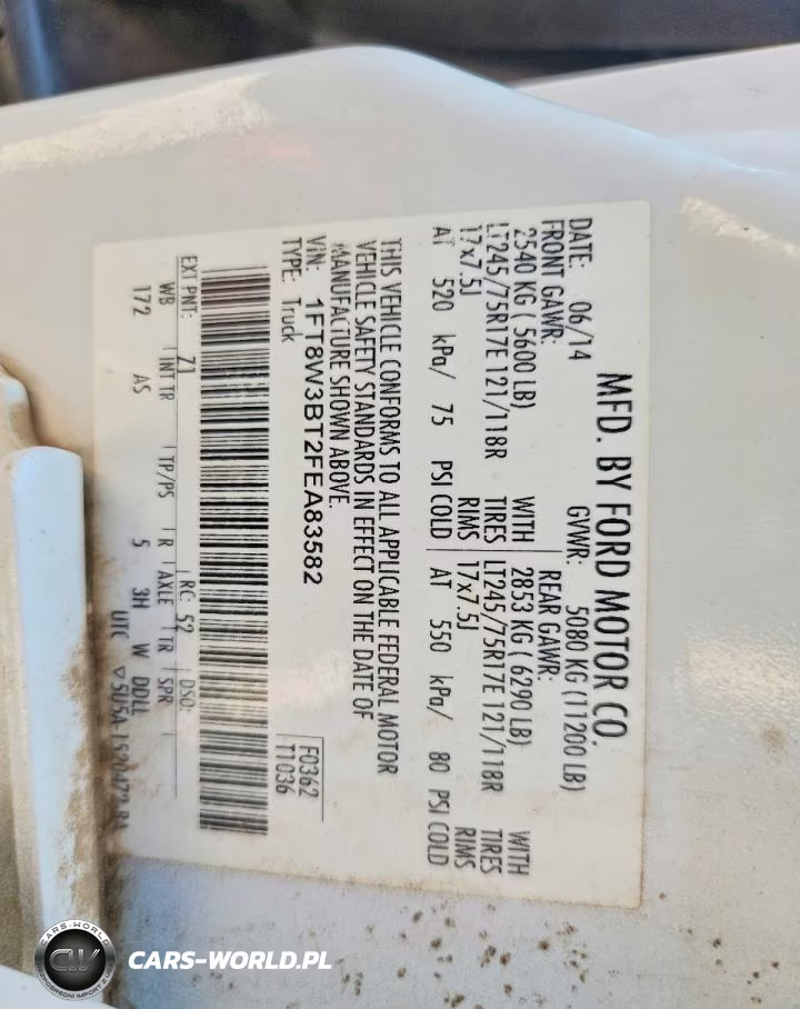 2015 Ford F350 Super Duty VIN:1FT8W3BT2FEA83582 - 13