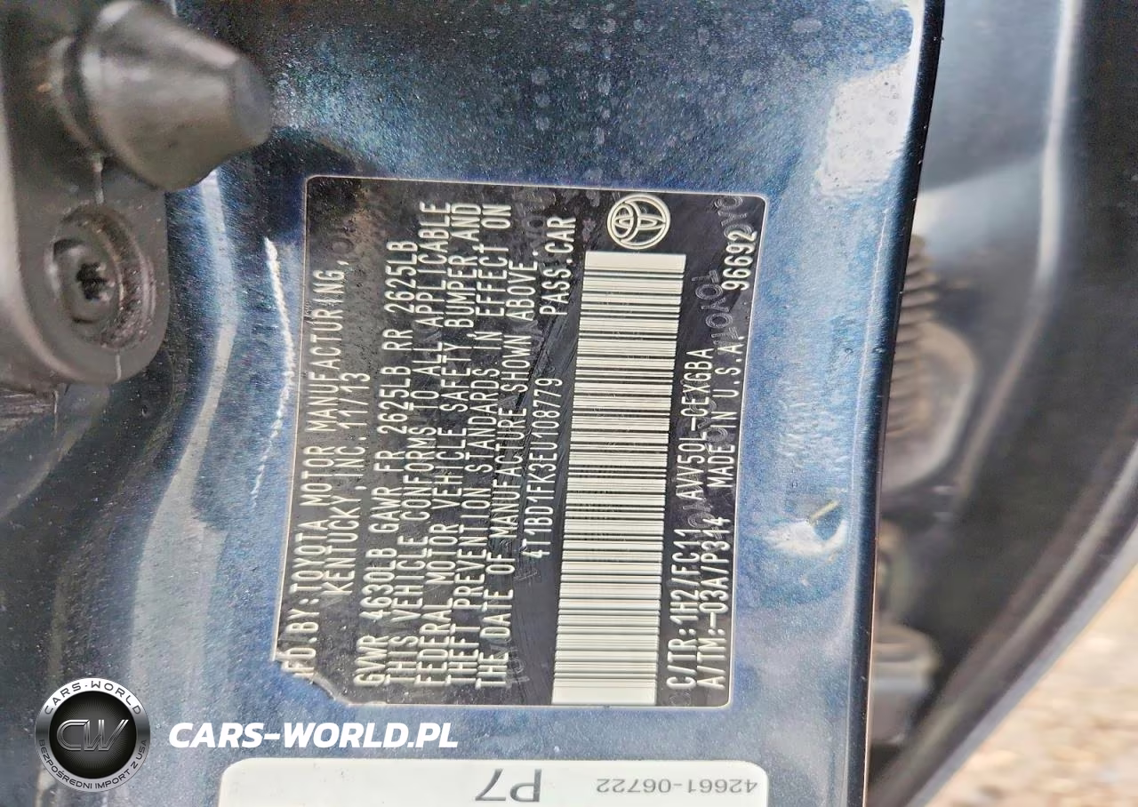 2014 Toyota Camry VIN:4T1BD1FK3EU108779 - 12
