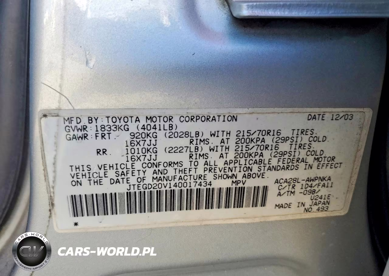 2004 Toyota Rav4 Base VIN:JTEGD20V140017434 - 13