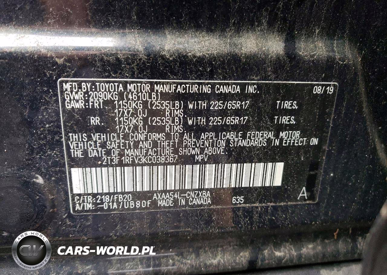 2019 Toyota Rav4 Le VIN:2T3F1RFV3KC038367 - 13