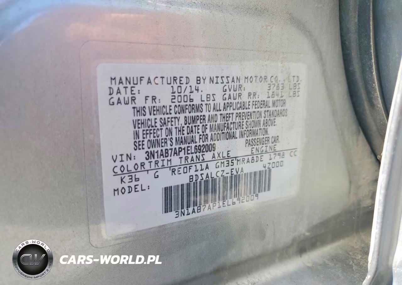 2014 Nissan Sentra S VIN:3N1AB7AP1EL692009 - 12