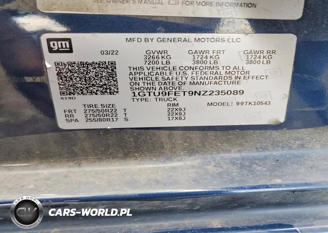 2022 GMC Sierra Limited K1500 Denali VIN:1GTU9FET9NZ235089 - 12