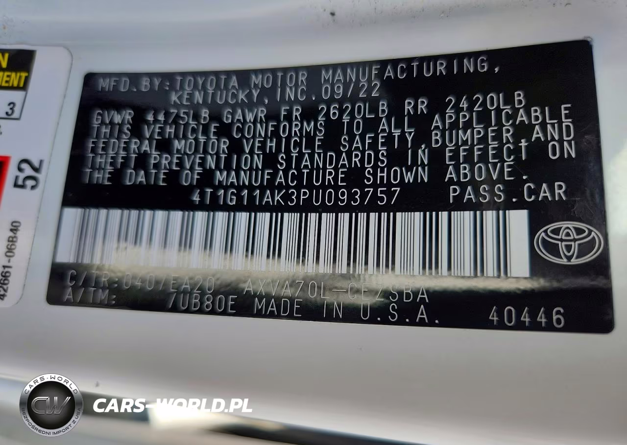 2023 Toyota Camry Se VIN:4T1G11AK3PU093757 - 12