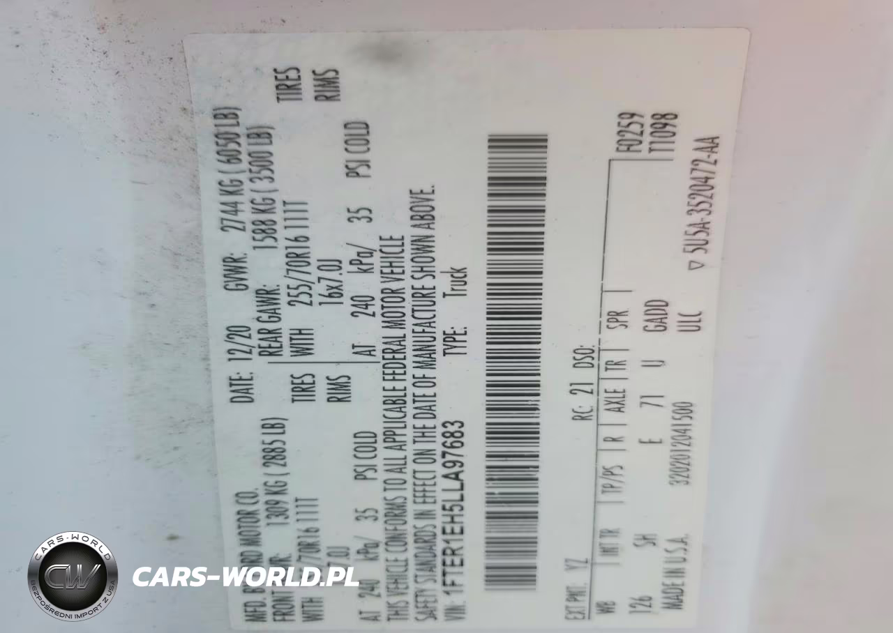 2020 Ford Ranger Xl VIN:1FTER1EH5LLA97683 - 12