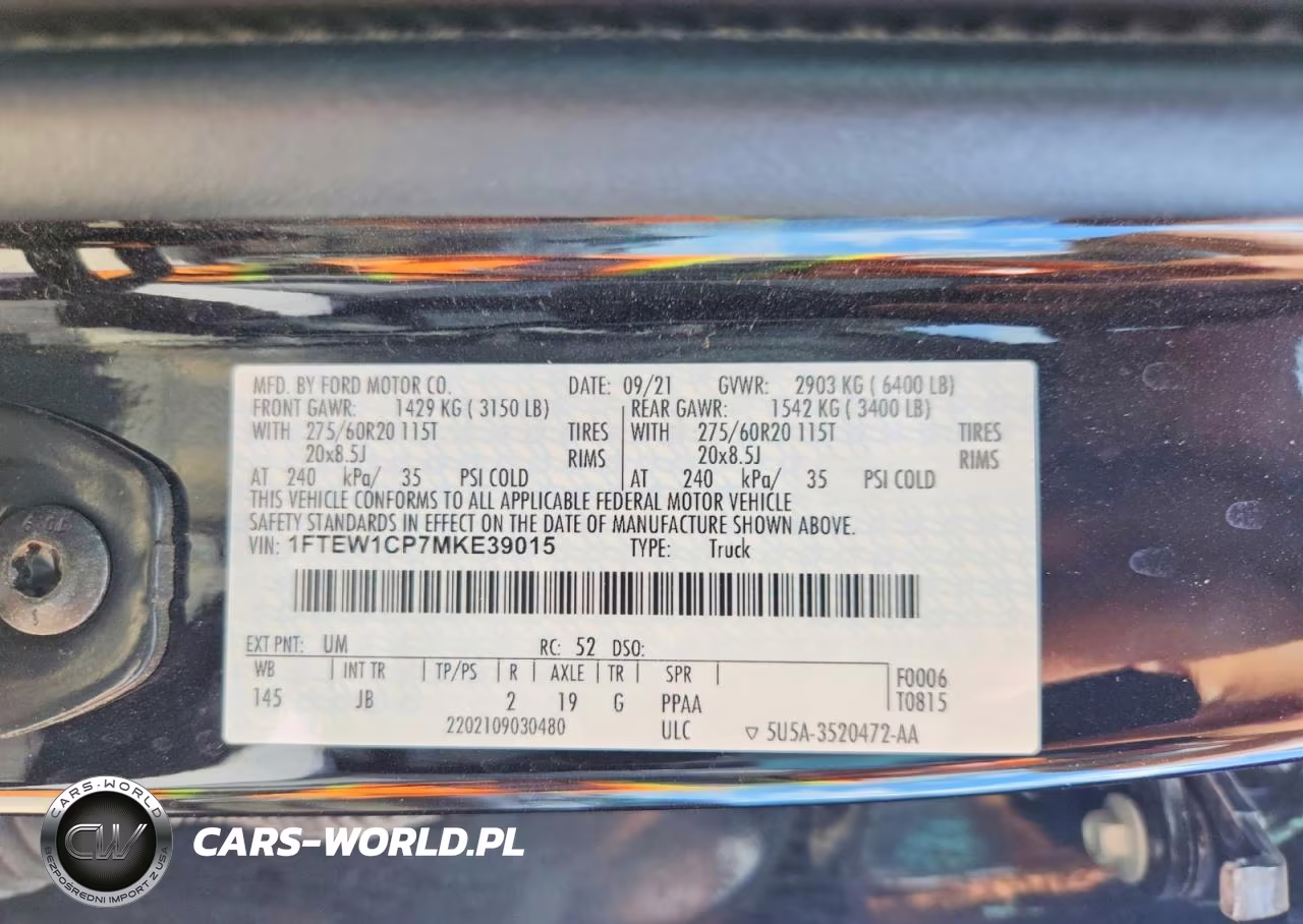 2021 Ford F150 Supercrew VIN:1FTEW1CP7MKE39015 - 12