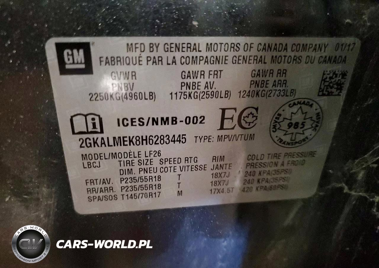 2017 GMC Terrain Sle VIN:2GKALMEK8H6283445 - 13