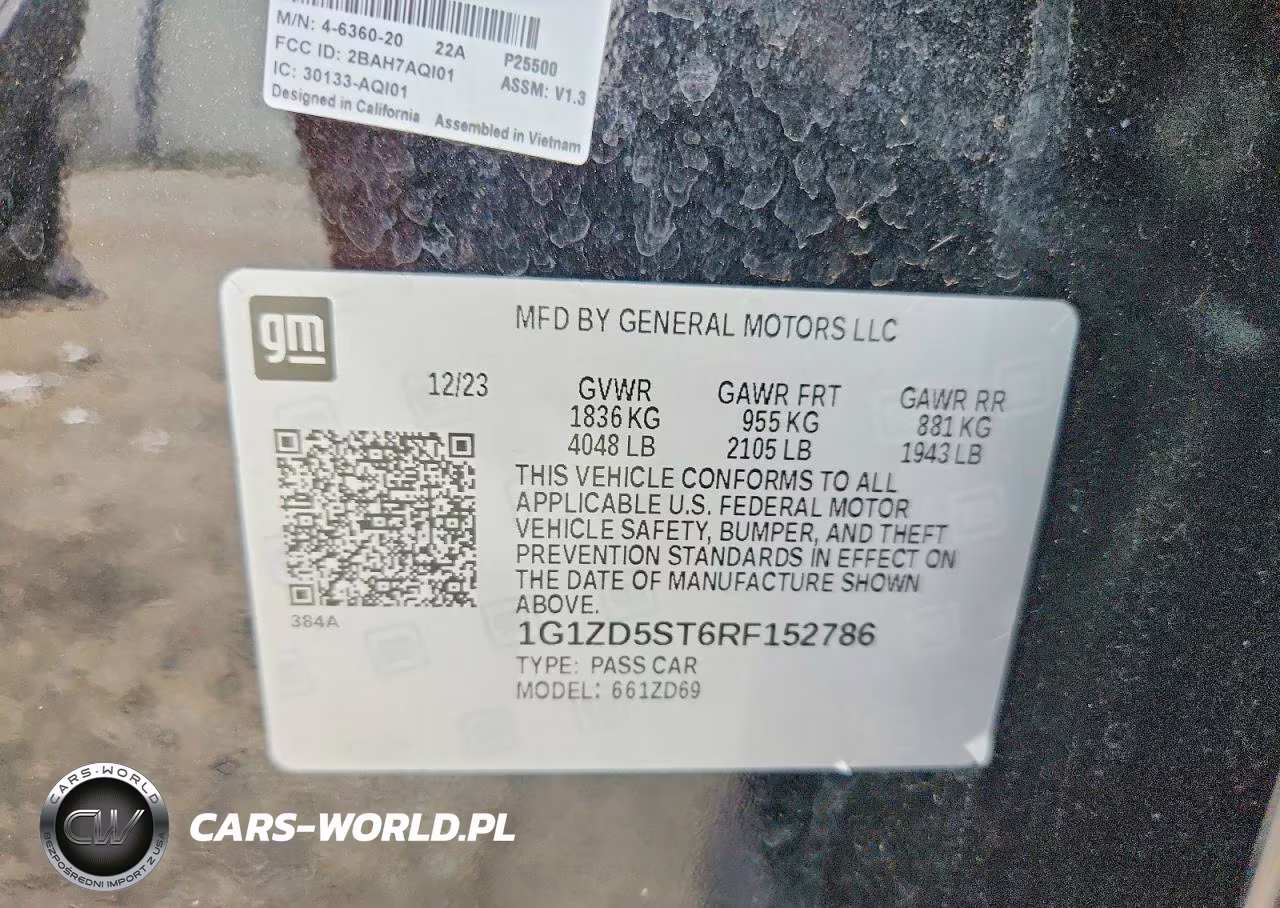2024 Chevrolet Malibu Lt VIN:1G1ZD5ST6RF152786 - 12