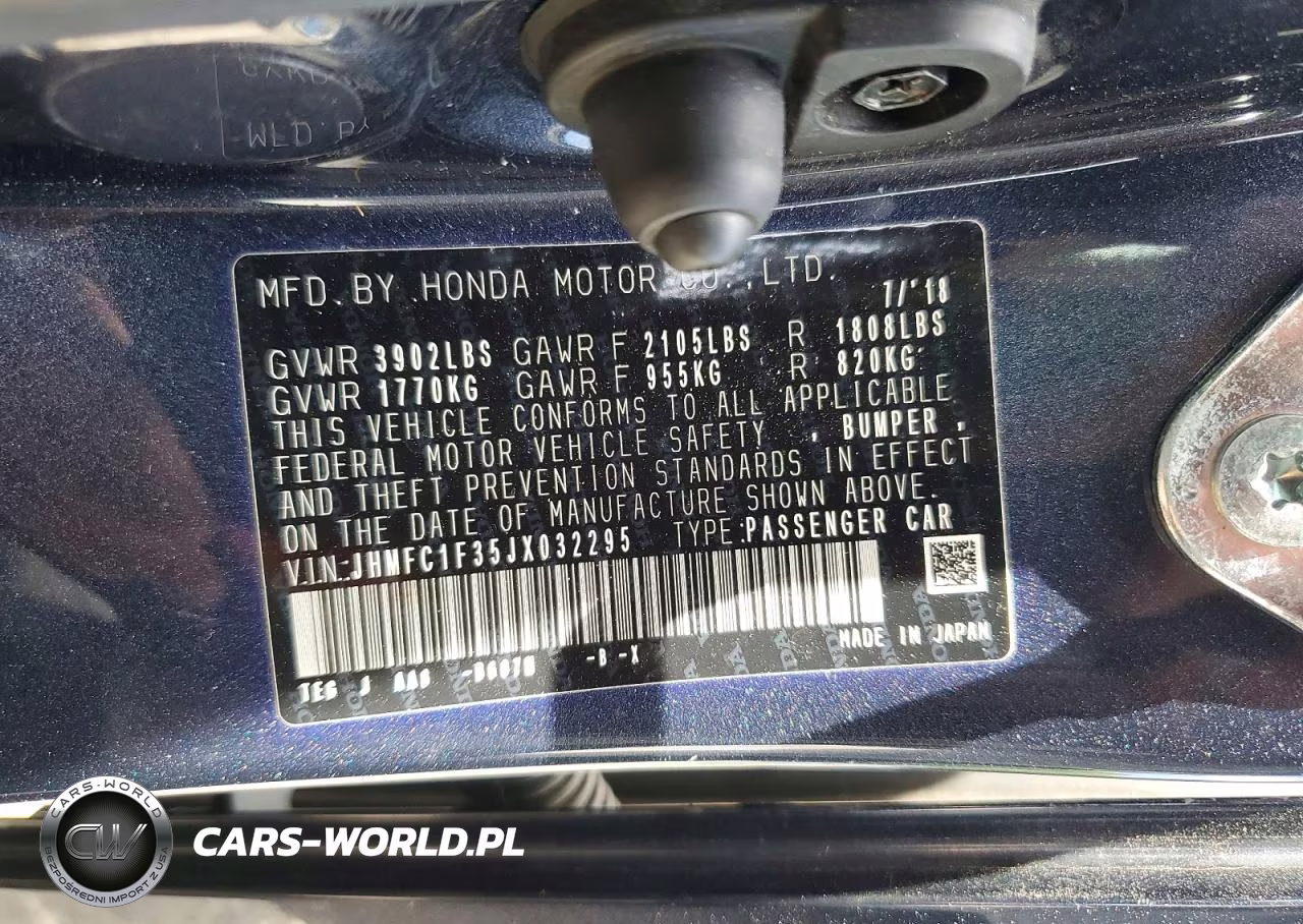 2018 Honda Civic Ex VIN:JHMFC1F35JX032295 - 12