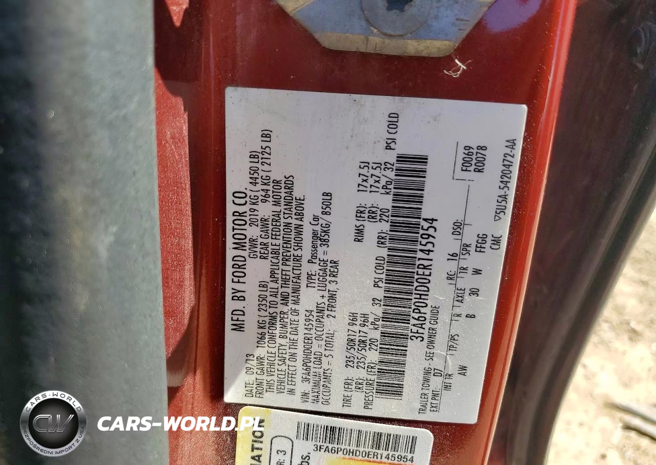 2014 Ford Fusion Se VIN:3FA6P0HD0ER145954 - 12