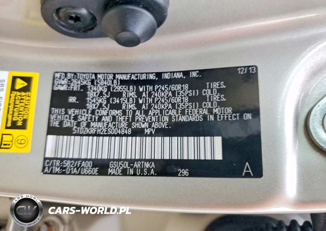 2014 Toyota Highlander Le Plus VIN:5TDZKRFH2ES004848 - 13