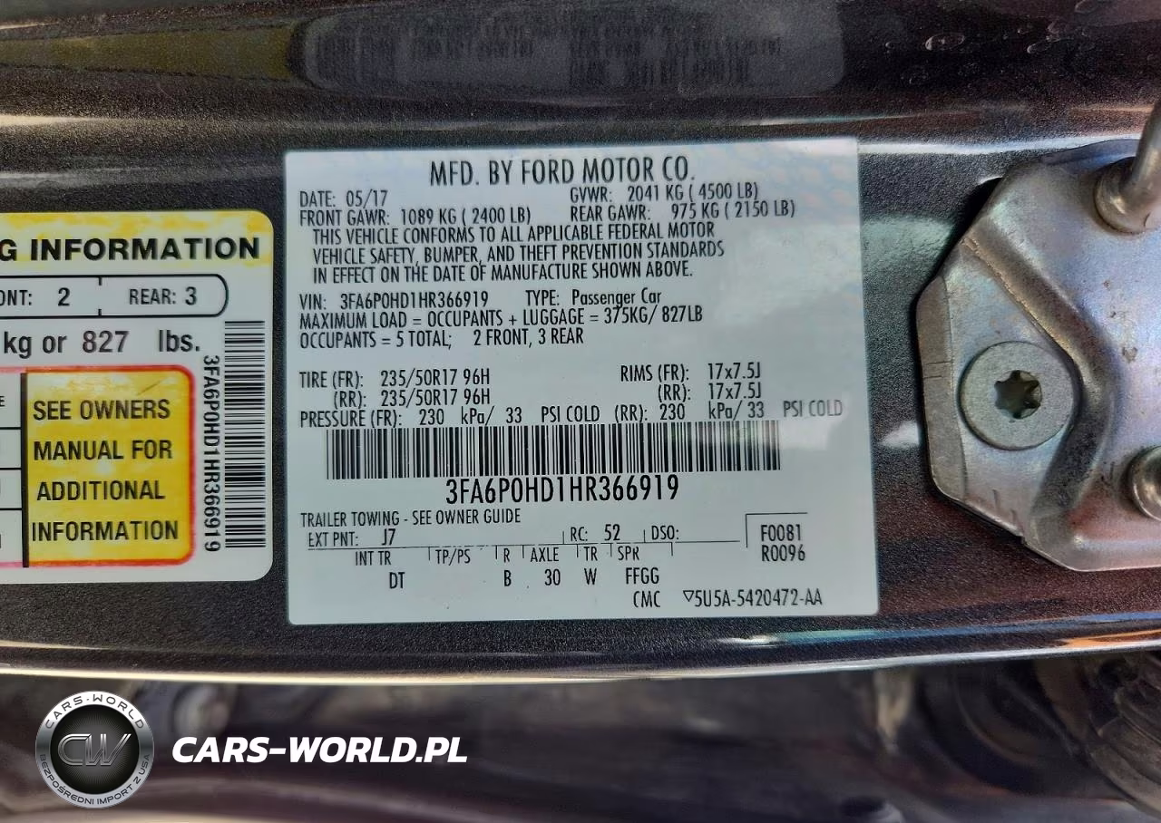 2017 Ford Fusion Se VIN:3FA6P0HD1HR366919 - 12
