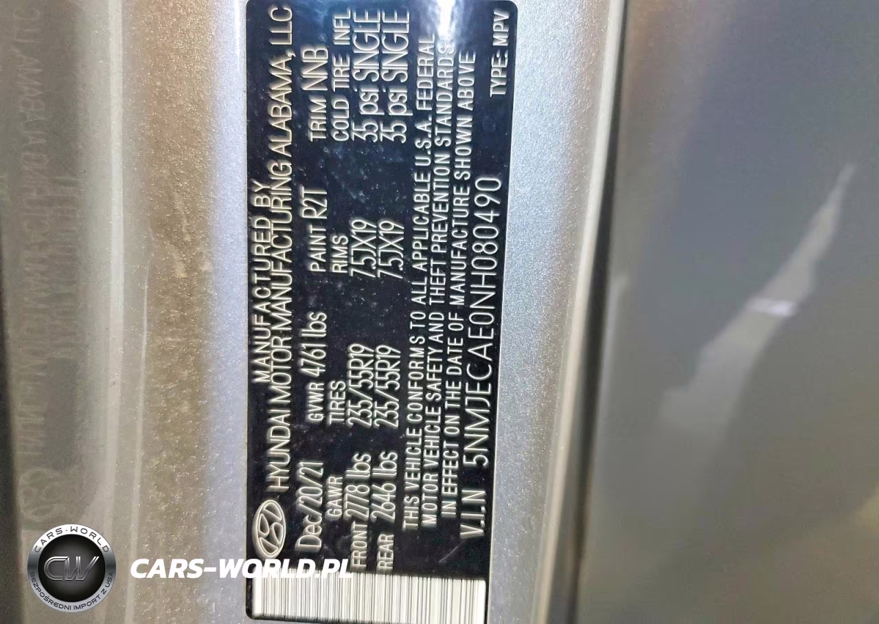 2022 Hyundai Tucson Limited VIN:5NMJECAE0NH080490 - 12