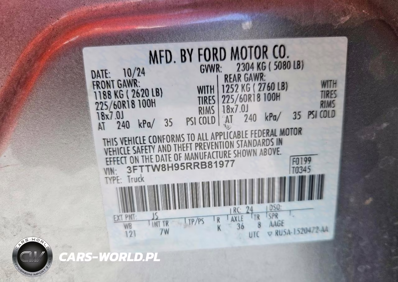 2024 Ford Maverick Xlt VIN:3FTTW8H95RRB81977 - 12