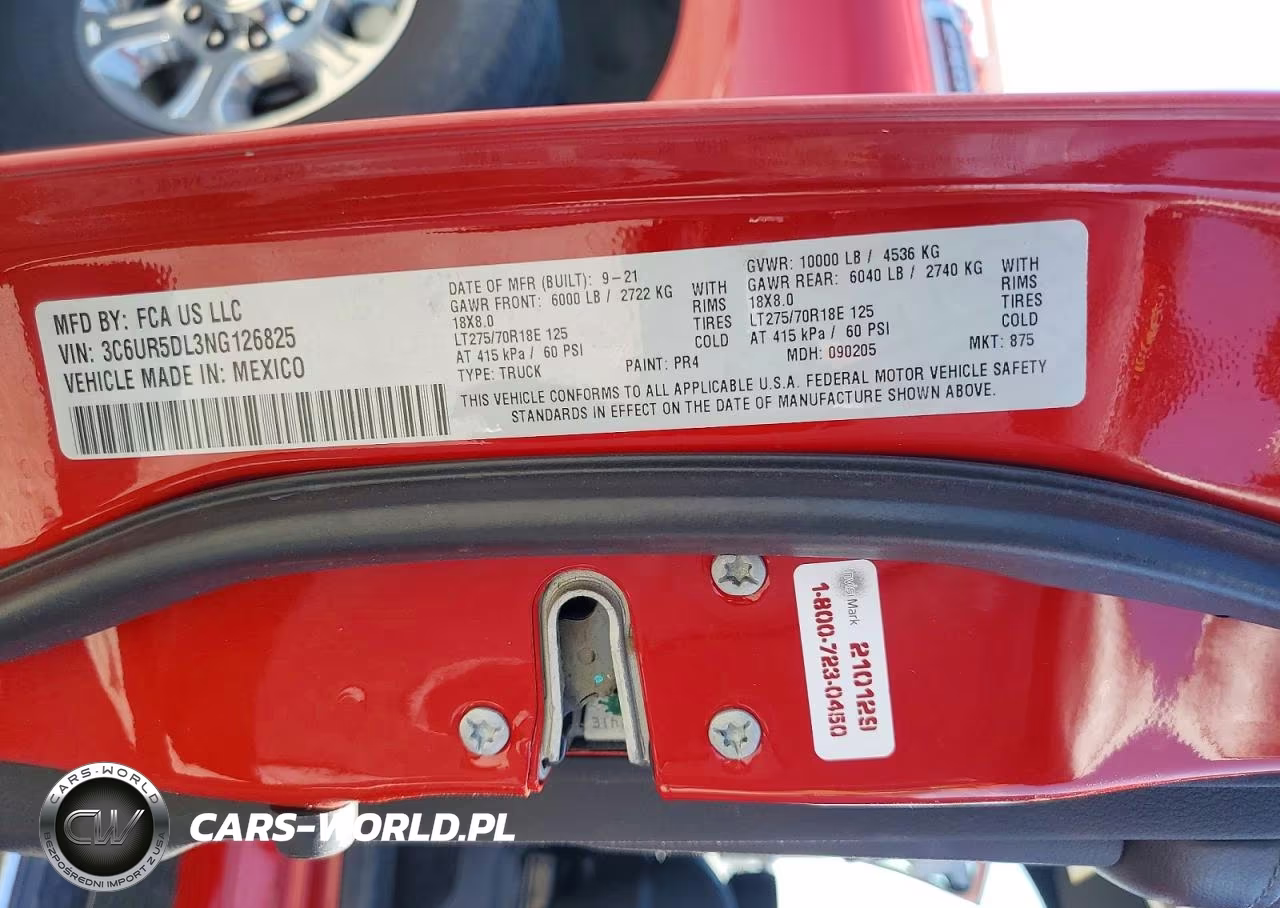 2022 Ram 2500 Big Horn VIN:3C6UR5DL3NG126825 - 12