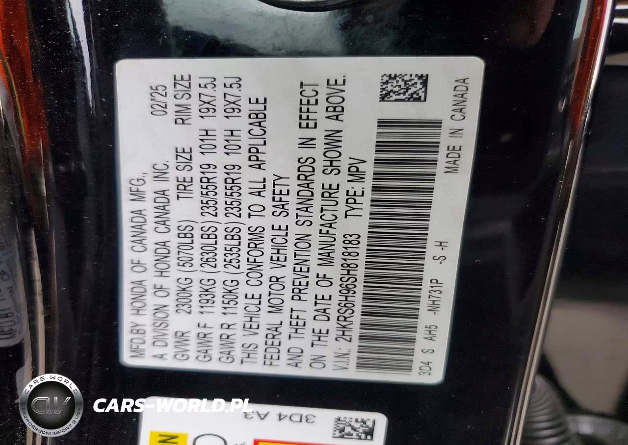 2025 Honda Cr-V Sport Touring VIN:2HKRS6H96SH818183 - 13