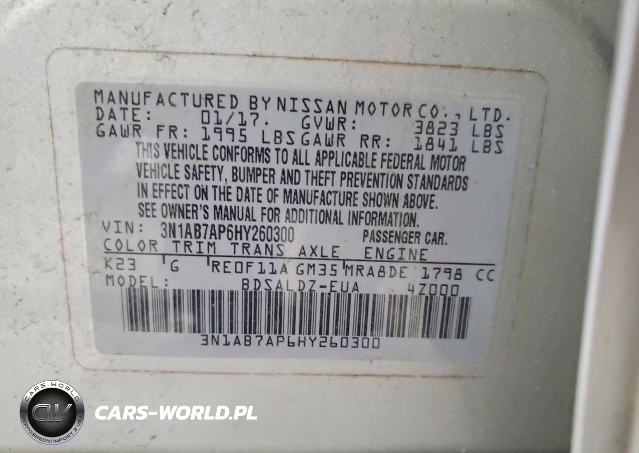 2017 Nissan Sentra Sv VIN:3N1AB7AP6HY260300 - 13
