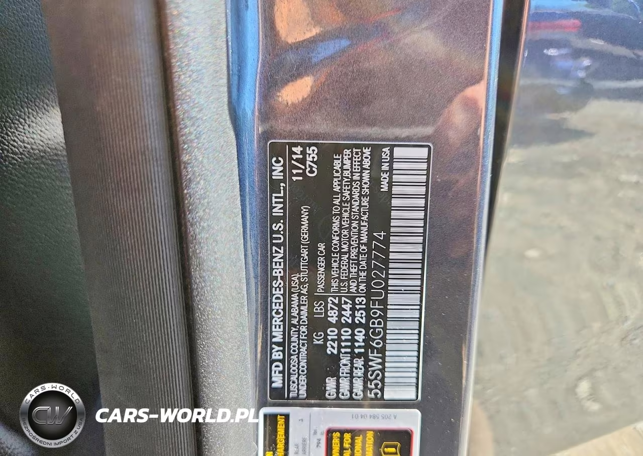 2015 Mercedes-Benz C 400 4Matic VIN:55SWF6GB9FU027774 - 12