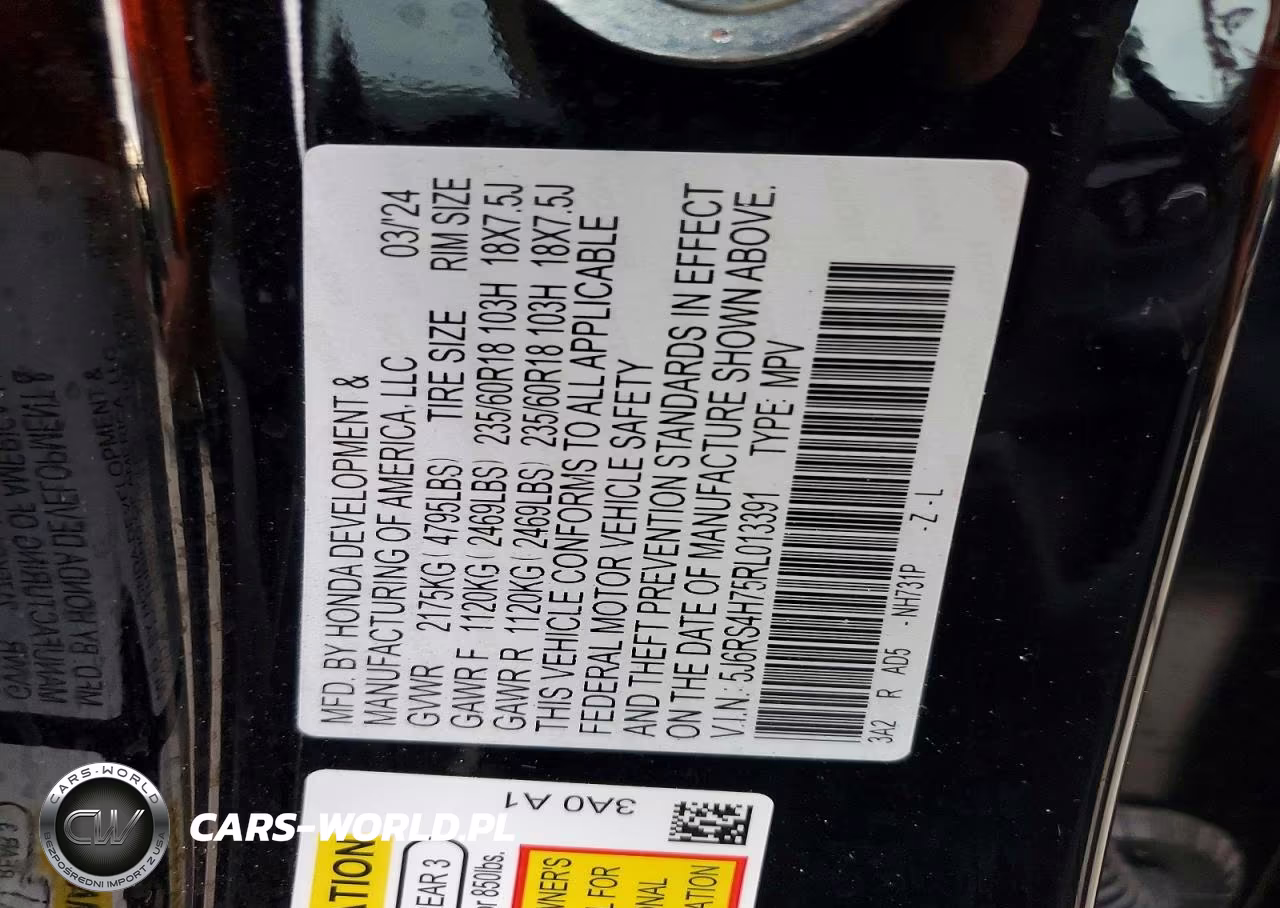 2024 Honda Cr-V Exl VIN:5J6RS4H75RL013391 - 13
