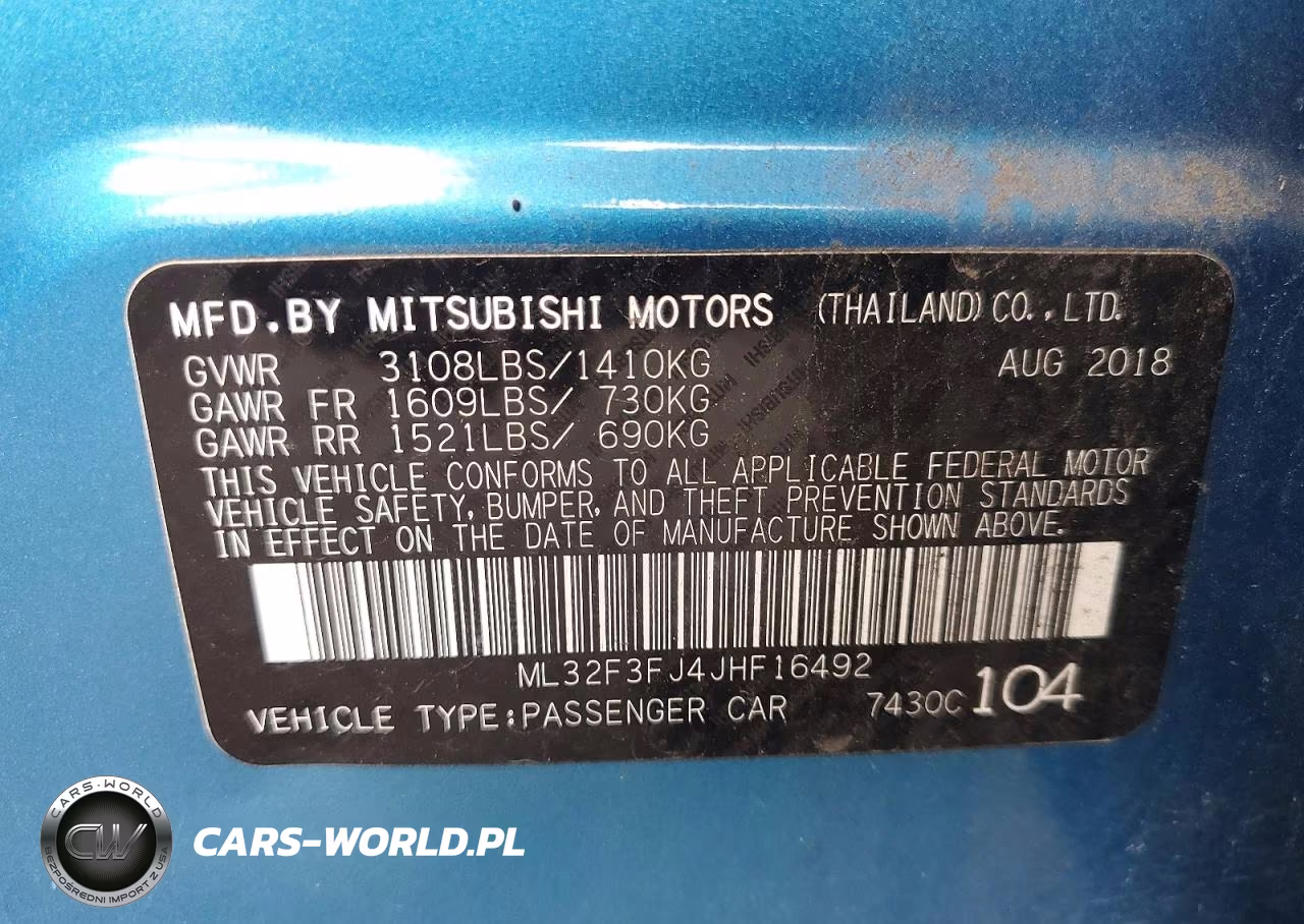 2018 Mitsubishi Mirage G4 Es VIN:ML32F3FJ4JHF16492 - 13