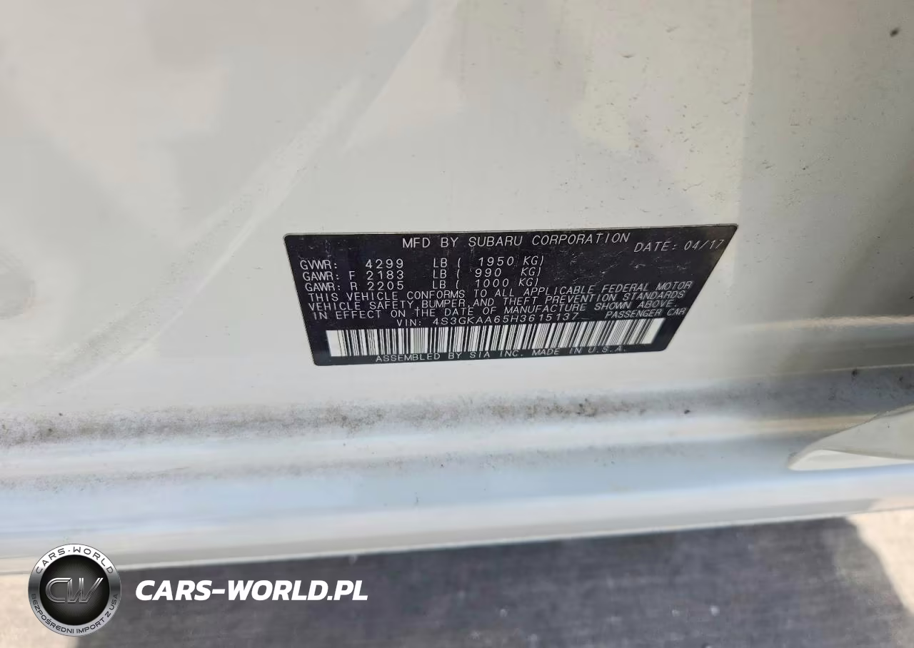 2017 Subaru Impreza VIN:4S3GKAA65H3615137 - 12