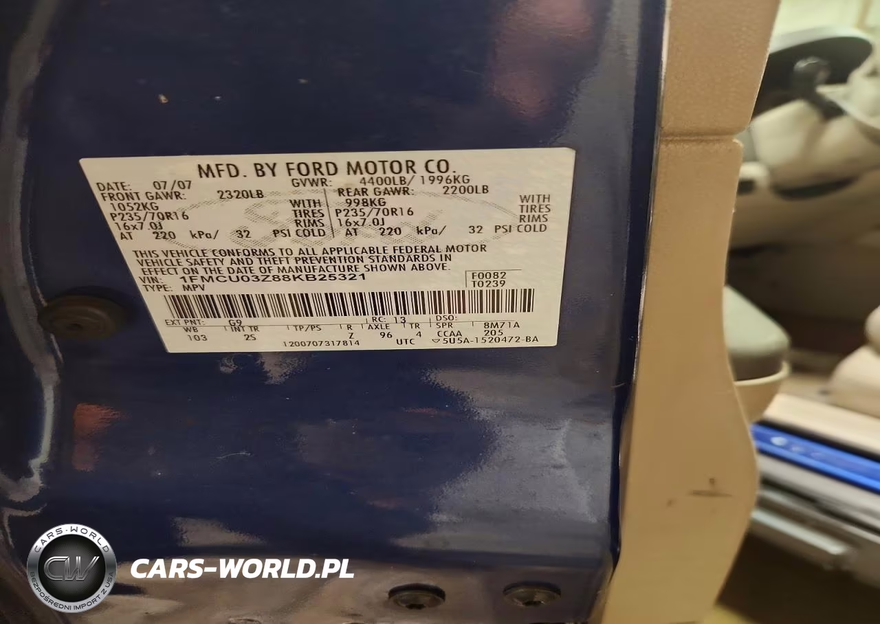2008 Ford Escape Xlt VIN:1FMCU03Z88KB25321 - 13