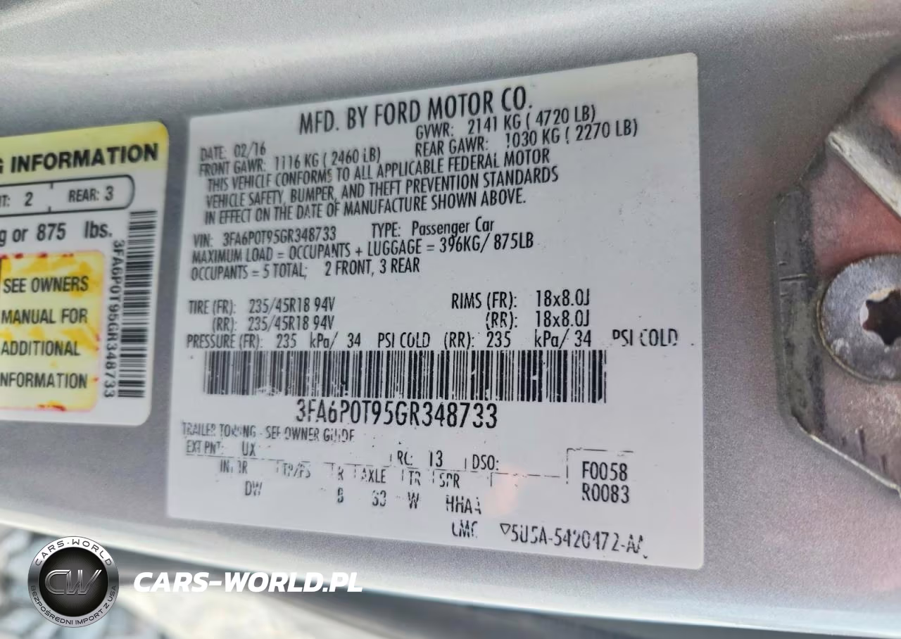 2016 Ford Fusion Se VIN:3FA6P0T95GR348733 - 12