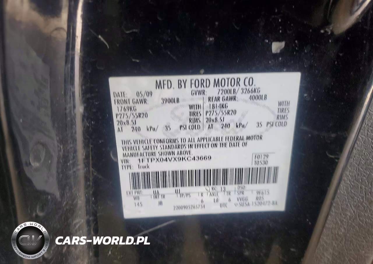 2009 Ford F150 Super Cab VIN:1FTPX04VX9KC43669 - 12