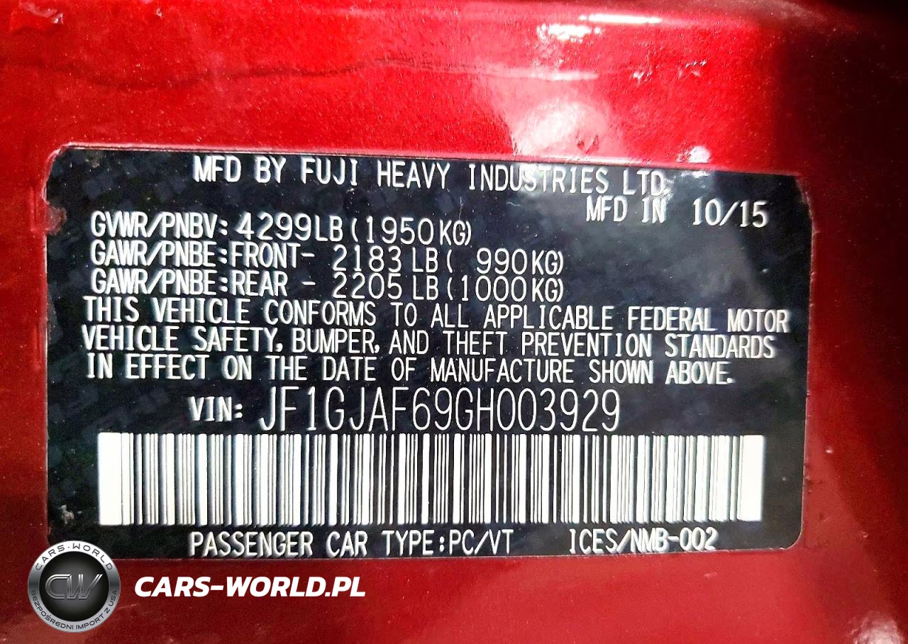 2016 Subaru Impreza Premium Plus VIN:JF1GJAF69GH003929 - 12