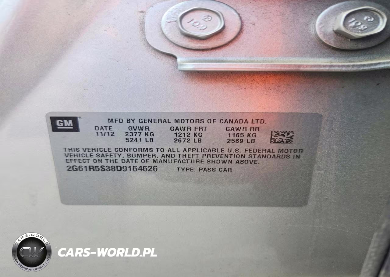 2013 Cadillac Xts Luxury Collection VIN:2G61R5S38D9164626 - 12