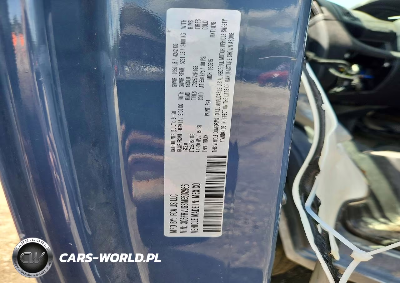 2021 Ram Promaster 3500 Delivery Van VIN:3C6FRVJG3ME502966 - 14