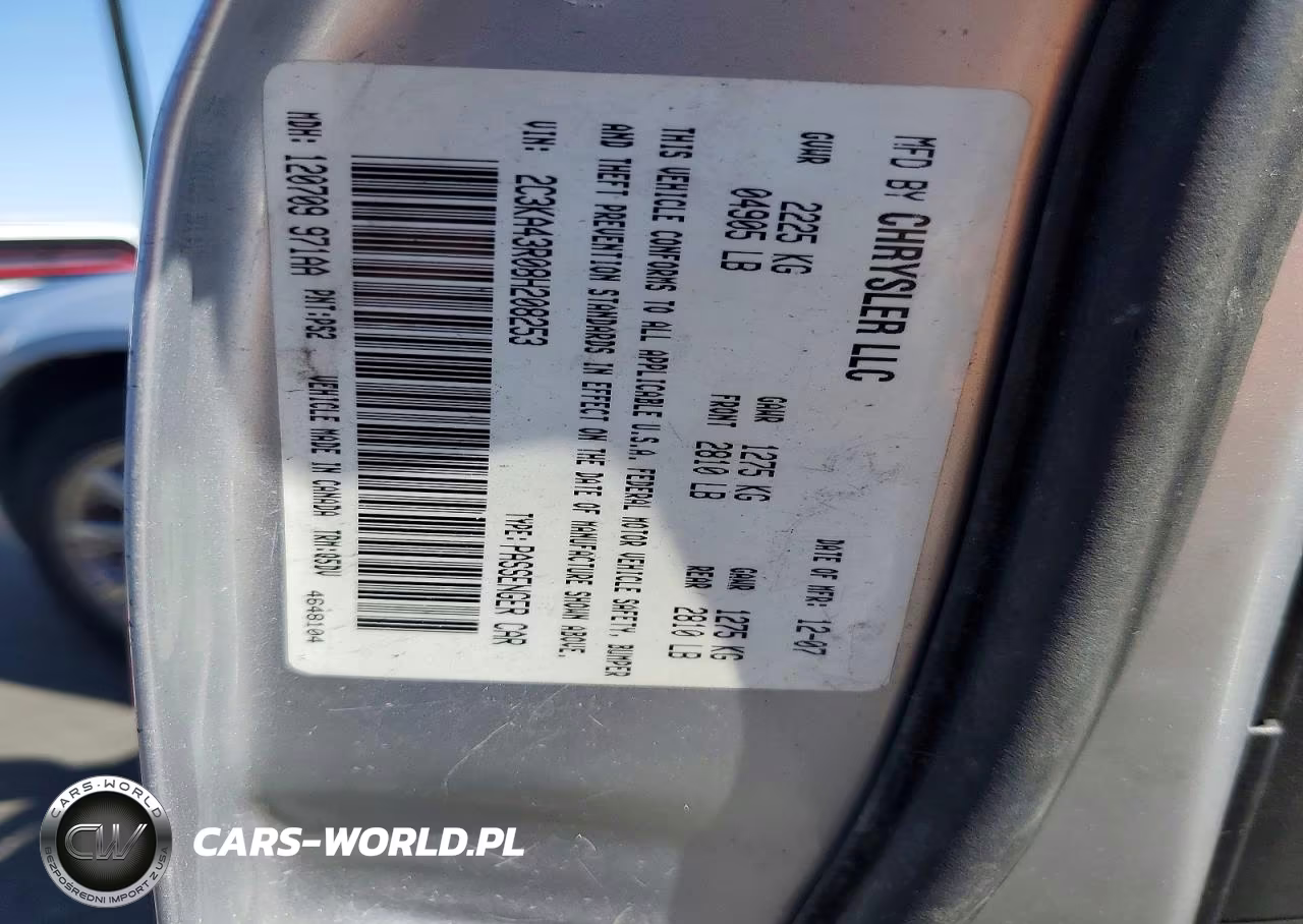 2008 Chrysler 300 Lx VIN:2C3KA43R08H208253 - 12