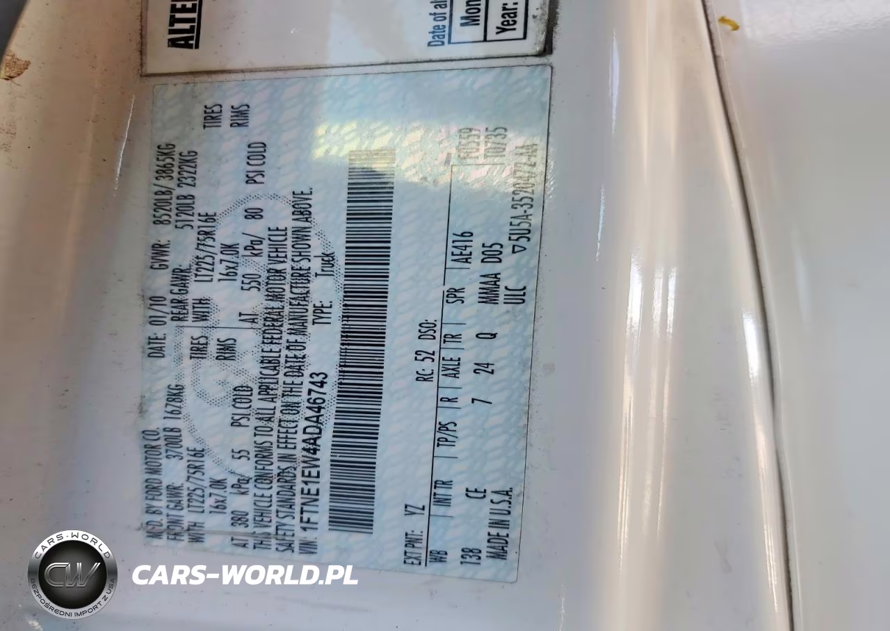 2010 Ford Econoline E150 Van VIN:1FTNE1EW4ADA46743 - 14