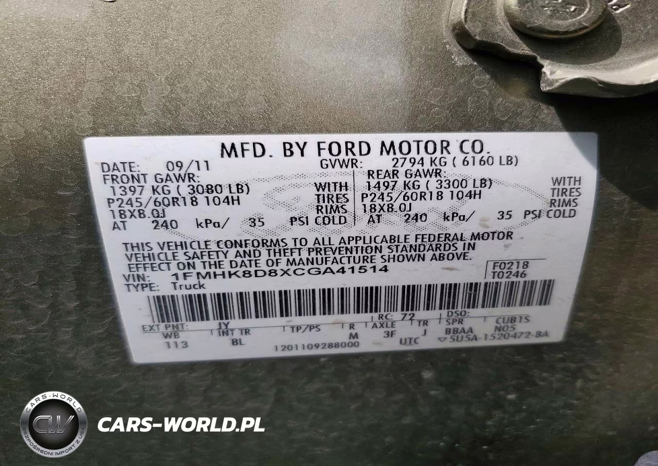 2012 Ford Explorer Xlt VIN:1FMHK8D8XCGA41514 - 13