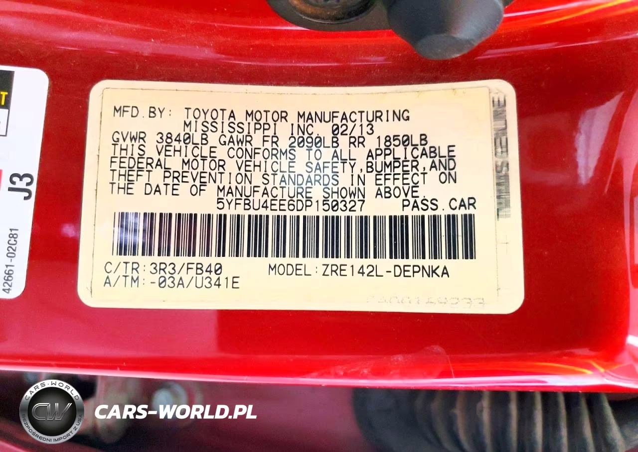 2013 Toyota Corolla Le VIN:5YFBU4EE6DP150327 - 12