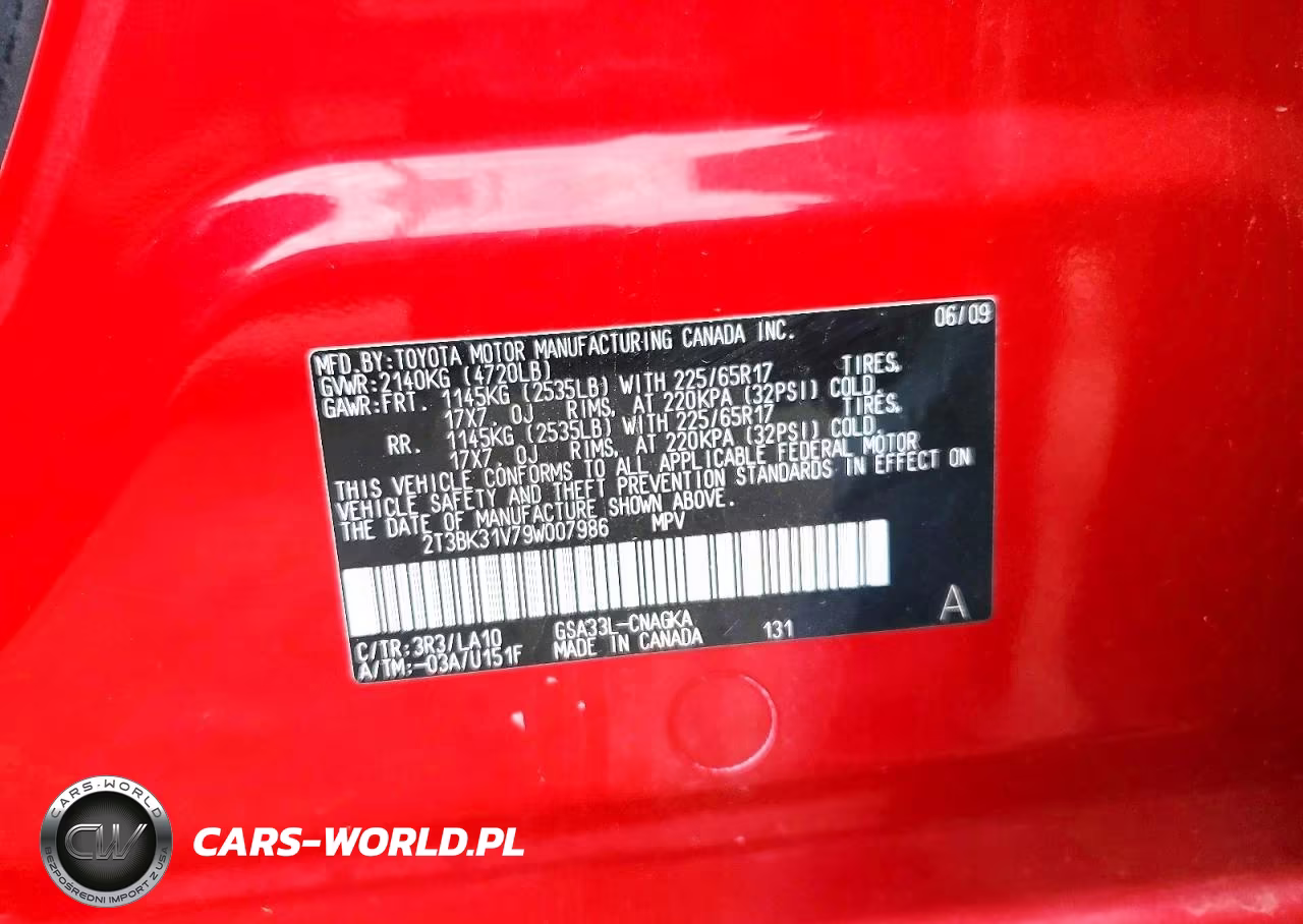 2009 Toyota Rav4 Limited VIN:2T3BK31V79W007986 - 12